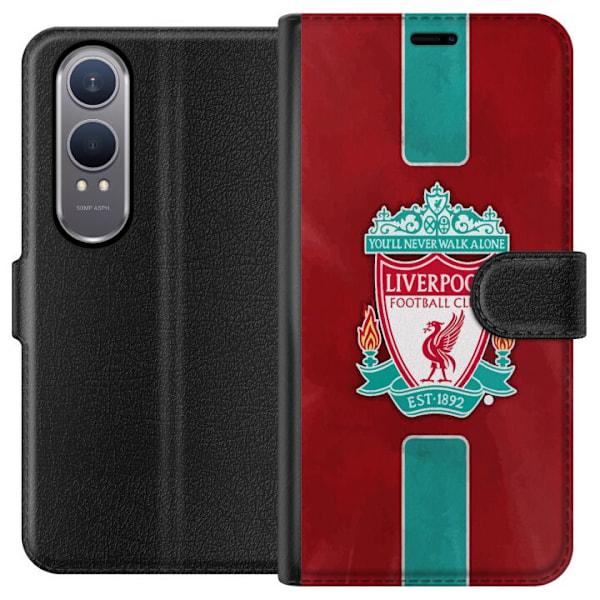 OnePlus Nord CE4 Lite Plånboksfodral Liverpool FC – Klassisk Fotbollsstolthet i Rött