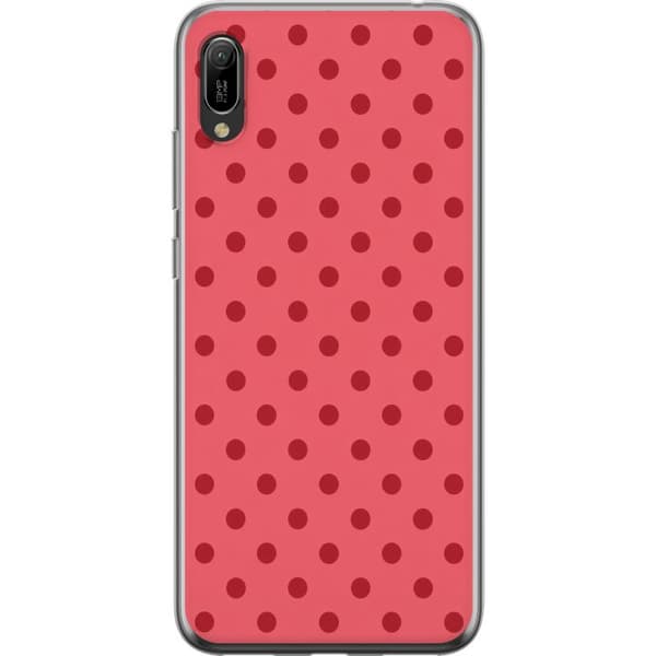 Kompatibelt Mobilskal till Huawei Y6 Pro (2019) Rosa prickar rosa