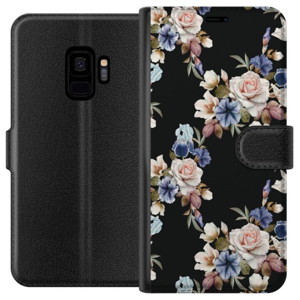 Samsung Galaxy S9 Lommeboketui Blomster