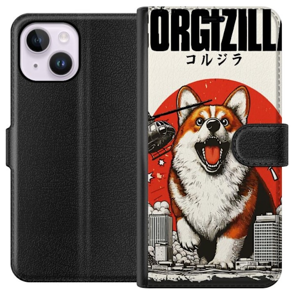 Apple iPhone 14 Plus Lommeboketui Corgizilla