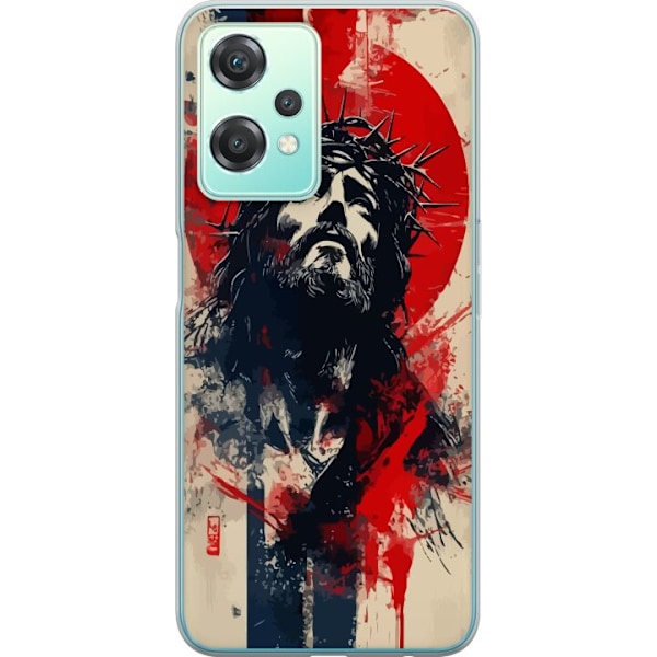 OnePlus Nord CE 2 Lite 5G Genomskinligt Skal Jesus med kors – kristet motiv med stark symbolik om tro och hopp