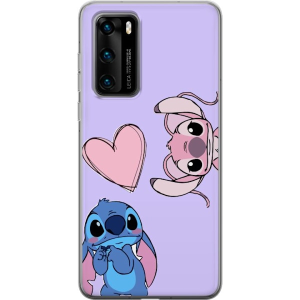 Huawei P40 Genomskinligt Skal Stitch Mode