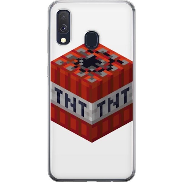 Samsung Galaxy A40 Läpinäkyvä kuori Minecraft TNT