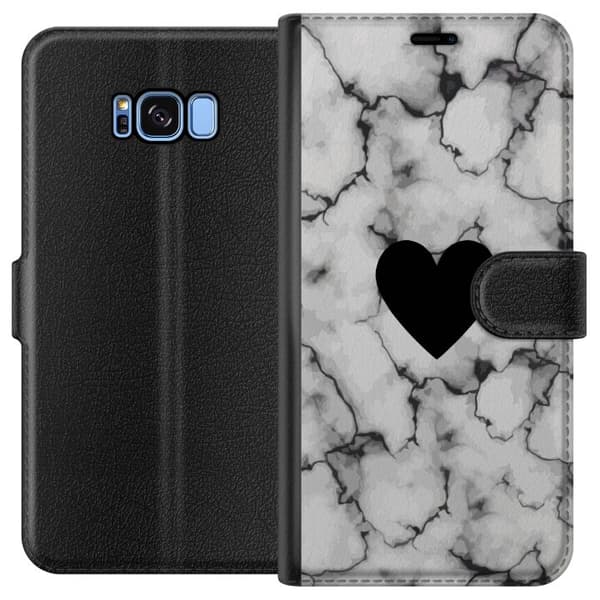 Kompatibelt Lommeboketui til Samsung Galaxy S8 Marmor Hjertet