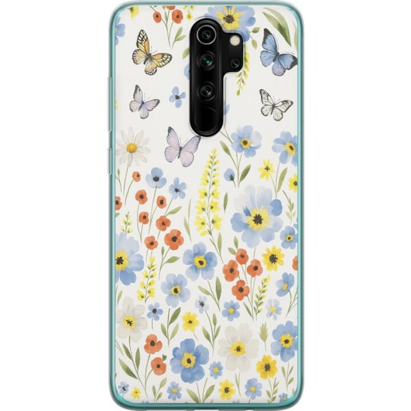 Xiaomi Redmi Note 8 Pro  Läpinäkyvä kuori Kesäkukat