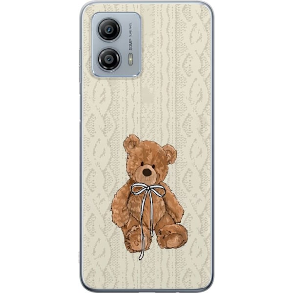 Motorola Moto G53 Gennemsigtig cover Lille Teddy – klassisk teddy i enkel design
