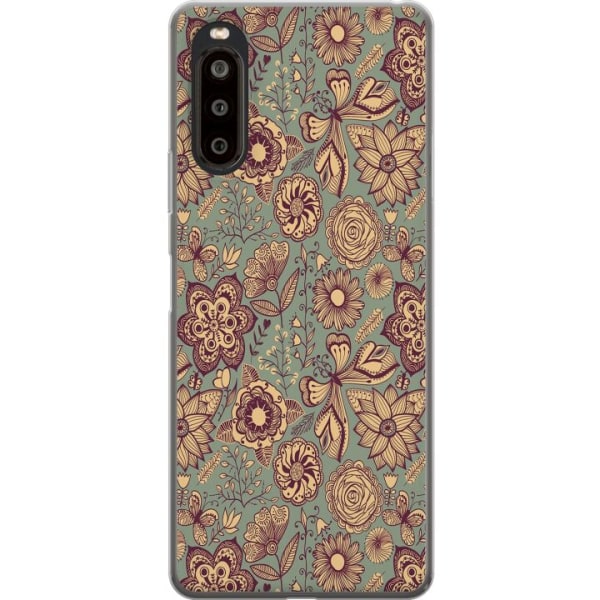 Sony Xperia 10 II Cover / Mobilcover - Vintage Blomster