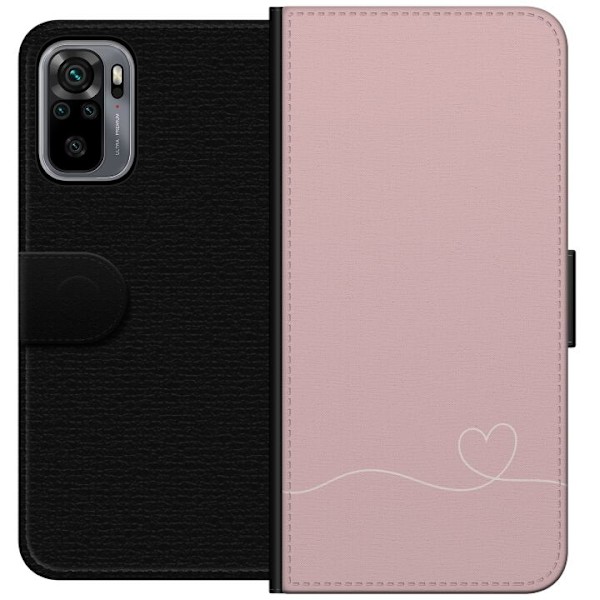 Xiaomi Redmi Note 10S Plånboksfodral Rosa Hjärna Design