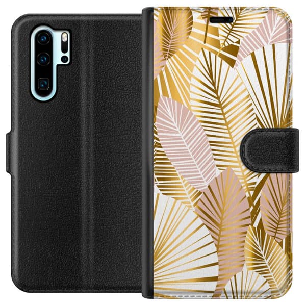 Kompatibelt Lommeboketui til Huawei P30 Pro Gull