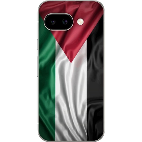 Google Pixel 9a Läpinäkyvä kuori Palestiinan lippu – ikoninen vapauden symboli punaisessa, mustassa, valkoisessa ja vihreässä