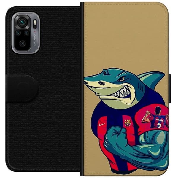 Kompatibelt Lommeboketui til Xiaomi Redmi Note 10S Haj med Ferran Torres blå