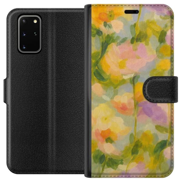 Kompatibel Tegnebogsetui til Samsung Galaxy S20+ Bløde sommerblomster i drømmende pastelharmoni