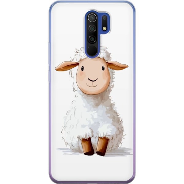 Xiaomi Redmi 9 Läpinäkyvä kuori Suloinen Lammas - lasten ja vauvan tuotteita sarjakuvatyyliin