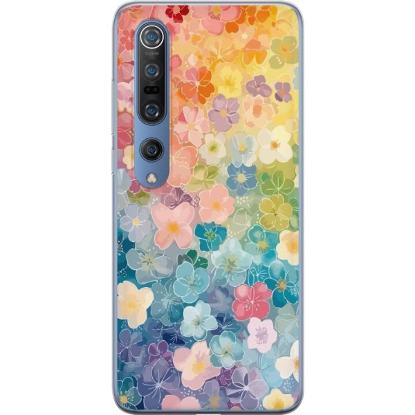 Xiaomi Mi 10 Pro 5G Gennemsigtig cover Små blomster