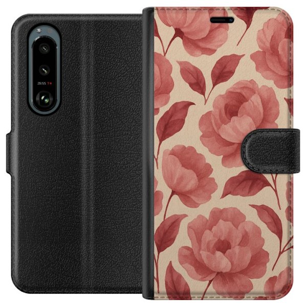 Sony Xperia 5 III Tegnebogsetui Roseblomst