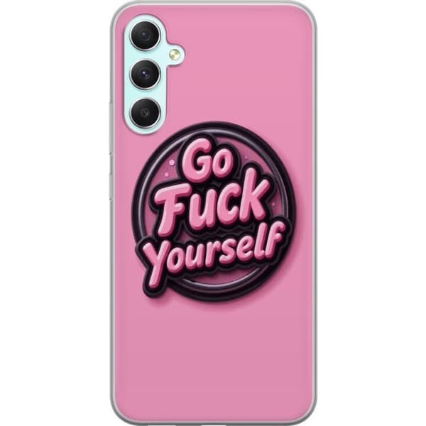 Kompatibelt Mobildeksel til Samsung Galaxy A34 Rosa 3D textposter