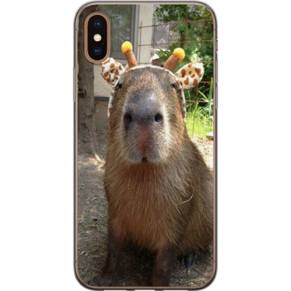 Apple iPhone XS Genomskinligt Skal Capybara