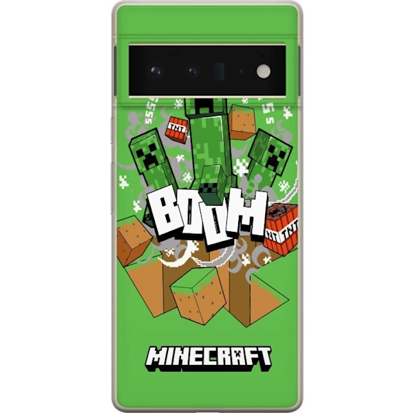 Google Pixel 6 Pro Läpinäkyvä kuori Minecraft Boom