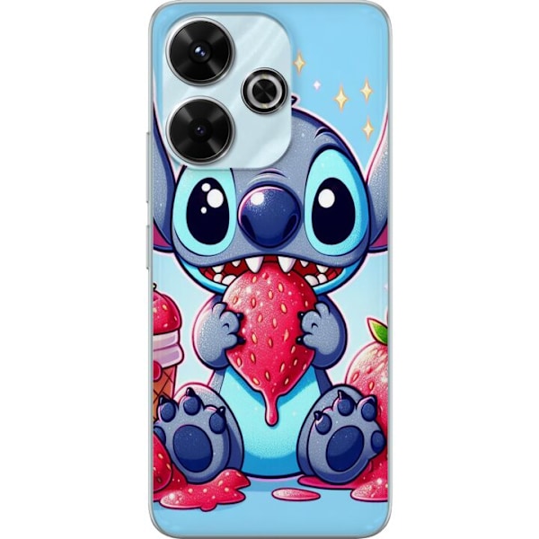 Xiaomi Redmi 13 Genomskinligt Skal Strawberry Stitch