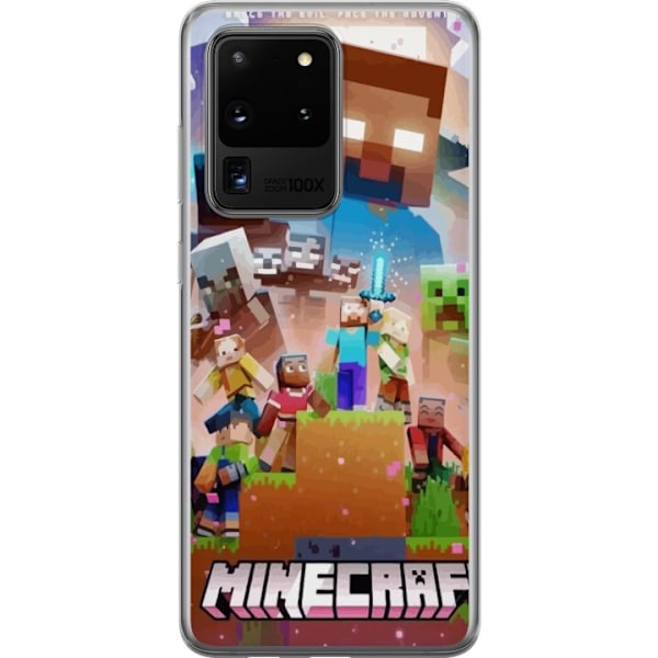 Samsung Galaxy S20 Ultra Gennemsigtig cover Minecraft