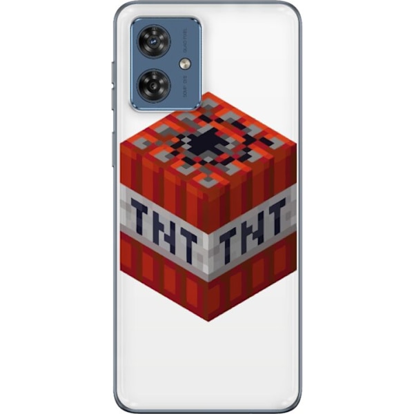 Motorola Moto G54 Genomskinligt Skal Minecraft TNT