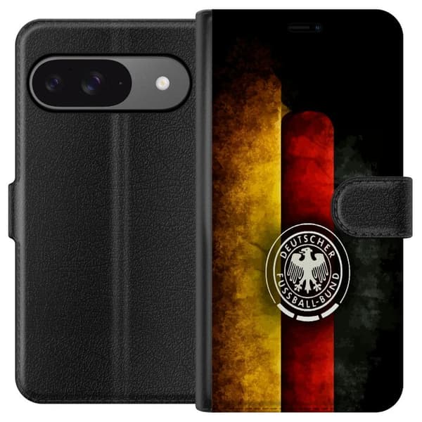 Kompatibel Tegnebogsetui til Google Pixel 9 Pro Tysk fotbollsemblem sort