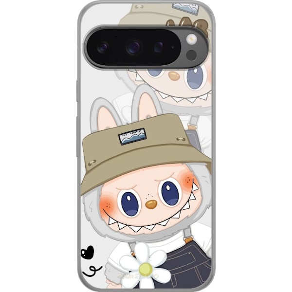 Google Pixel 9 Pro XL Gennemsigtig cover Labubu Minimal Mood - Enkel og stilren monsterdesign