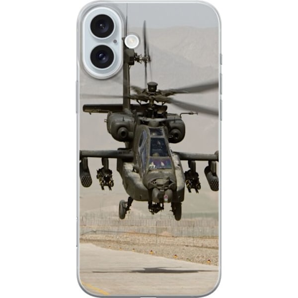 Apple iPhone 16 Plus Läpinäkyvä kuori AH-64 Apache Attack H