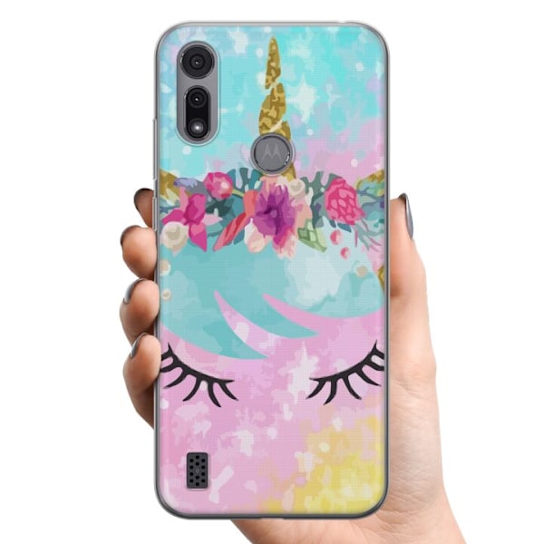 Motorola Moto E6i TPU Mobilskal Unicorn Enhörning