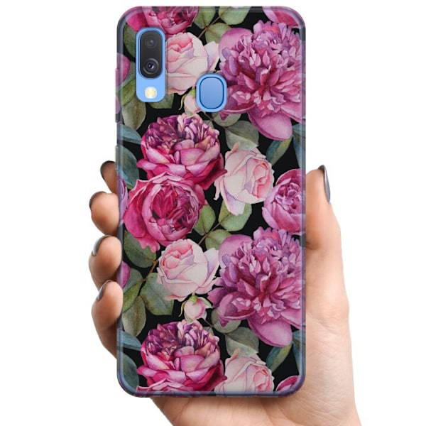 Samsung Galaxy A40 TPU Mobilcover Blomster