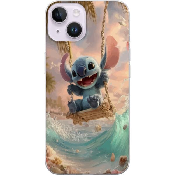 Kompatibel Mobilcover til Apple iPhone 15 Plus Disney Stitch blå alien sød figur samlerobjekt