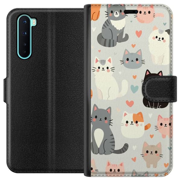 Kompatibel Tegnebogsetui til OnePlus Nord Katte