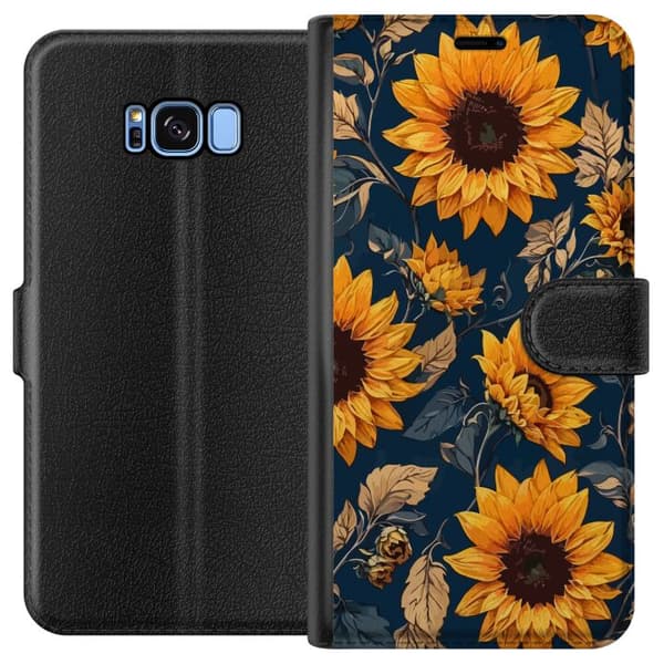 Kompatibelt Lommeboketui til Samsung Galaxy S8 Solroser