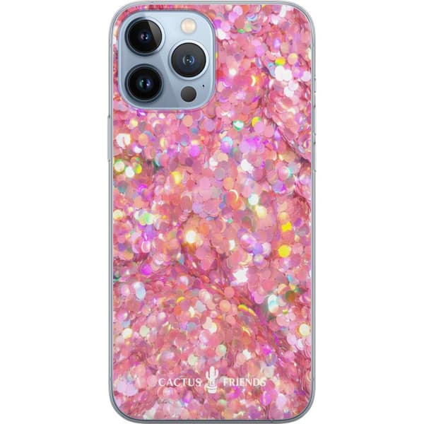 Kompatibelt Mobildeksel til Apple iPhone 13 Pro Max Kaktus og venner – rosa glitter