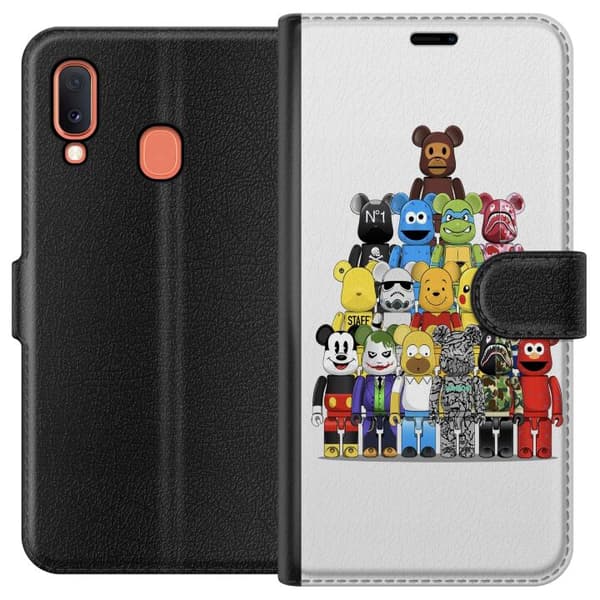 Kompatibelt Lommeboketui til Samsung Galaxy A20e Bearbrick