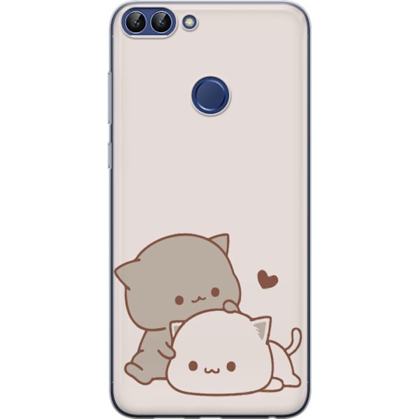 Huawei P smart Läpinäkyvä kuori Kawaii Söpö Kissat