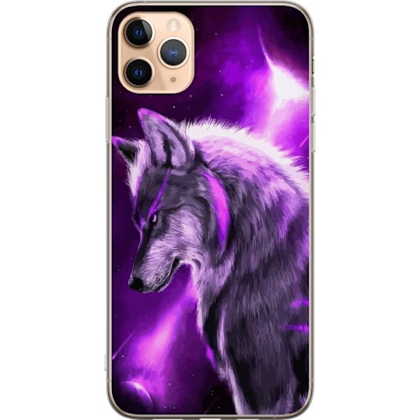 Apple iPhone 11 Pro Max Läpinäkyvä kuori Punainen Susi