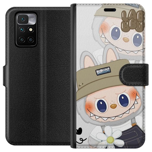 Xiaomi Redmi 10 Tegnebogsetui Labubu Minimal Mood - Enkel og s