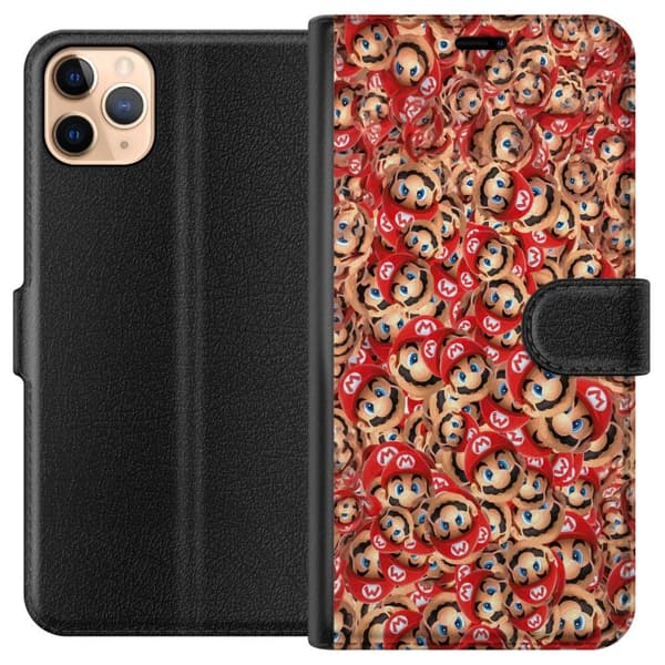 Kompatibel Tegnebogsetui til Apple iPhone 11 Pro Max Super Mario mönster rød