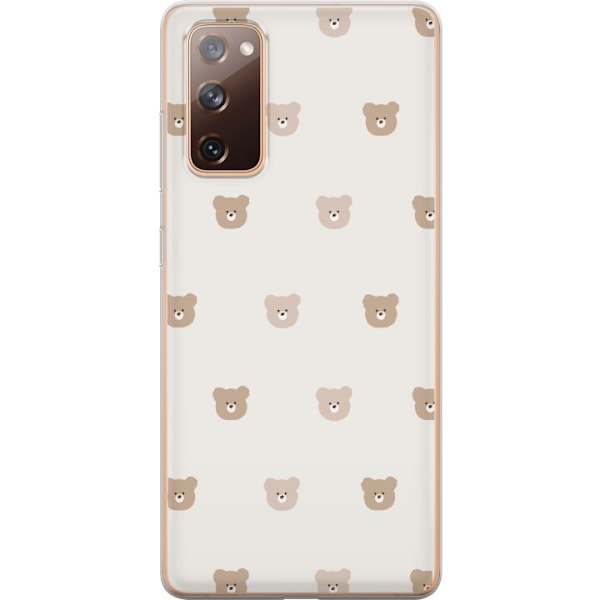 Samsung Galaxy S20 FE Läpinäkyvä kuori Teddy-tausta - söp