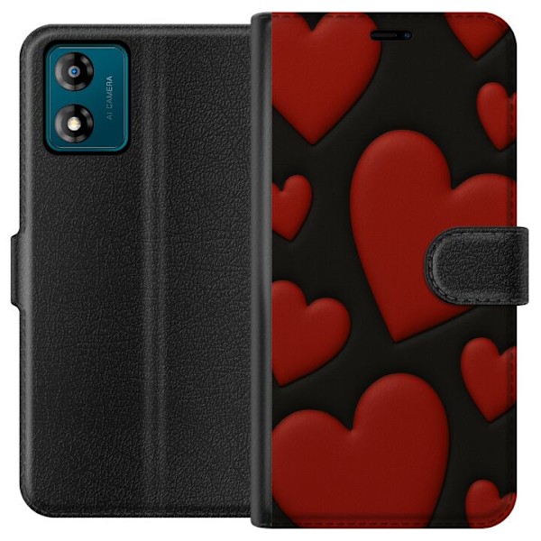 Motorola Moto E13 Plånboksfodral Red Velvet Hearts