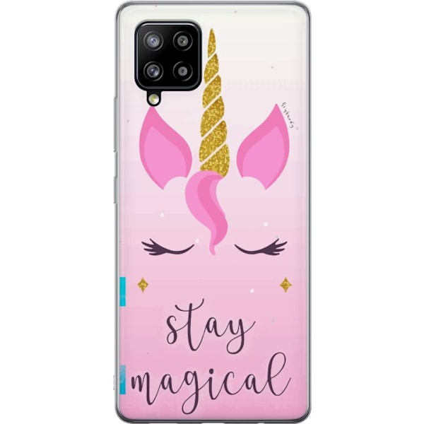 Samsung Galaxy A42 5G Genomskinligt Skal Unicorn Face