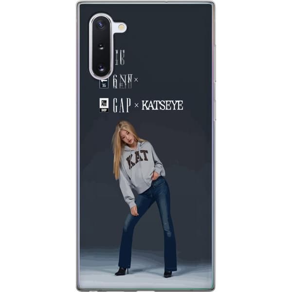 Kompatibelt Mobilskal till Samsung Galaxy Note10 KATSEYE blond modebild grå