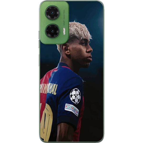 Motorola Moto G35 Genomskinligt Skal Lamine Yamal – Barcelonas Wonderkid i Fokus