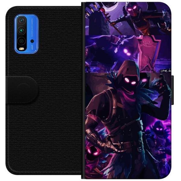 Xiaomi Redmi Note 9 4G Plånboksfodral Fortnite - Raven