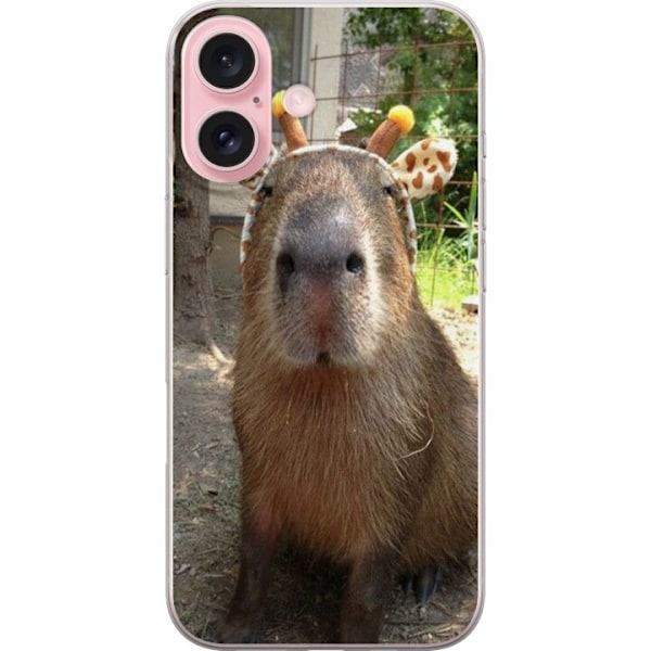 Apple iPhone 16 Läpinäkyvä kuori Capybara