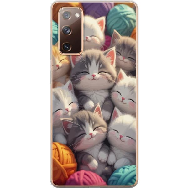 Kompatibelt Mobildeksel til Samsung Galaxy S20 FE Sovande kattungar beige