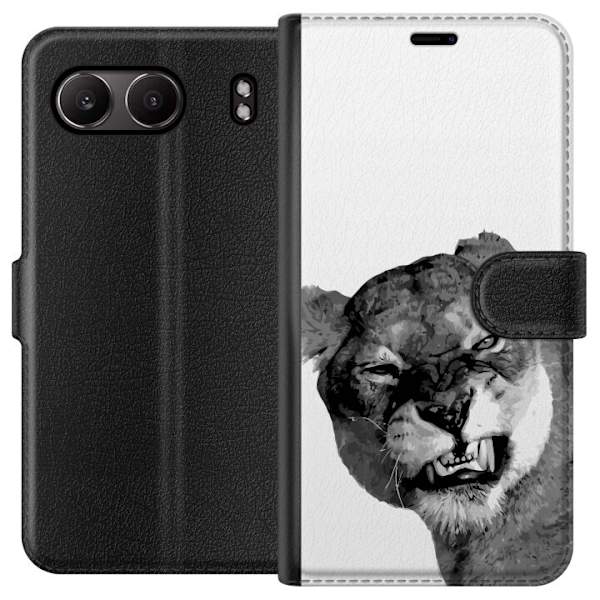 OnePlus Nord 4 Plånboksfodral Lejon Konst Artistiskt Djurmotiv Afrikanskt Stil Djungel Känsla Grafiskt Motiv Hemdekor Djurtema
