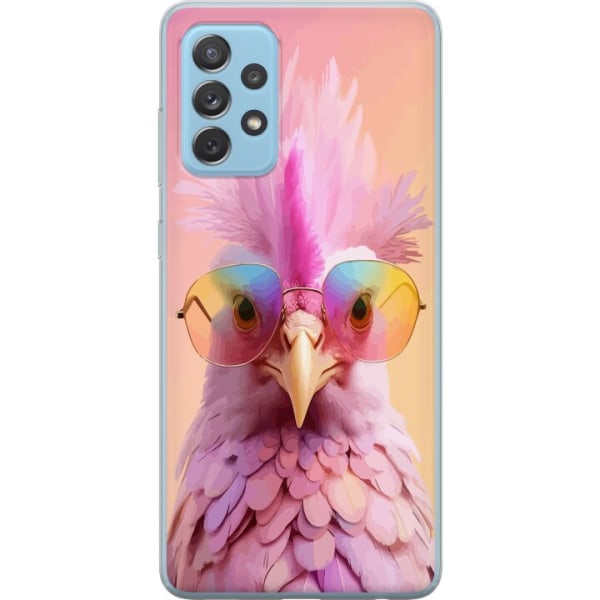 Samsung Galaxy A52 5G Genomskinligt Skal Pink Bird