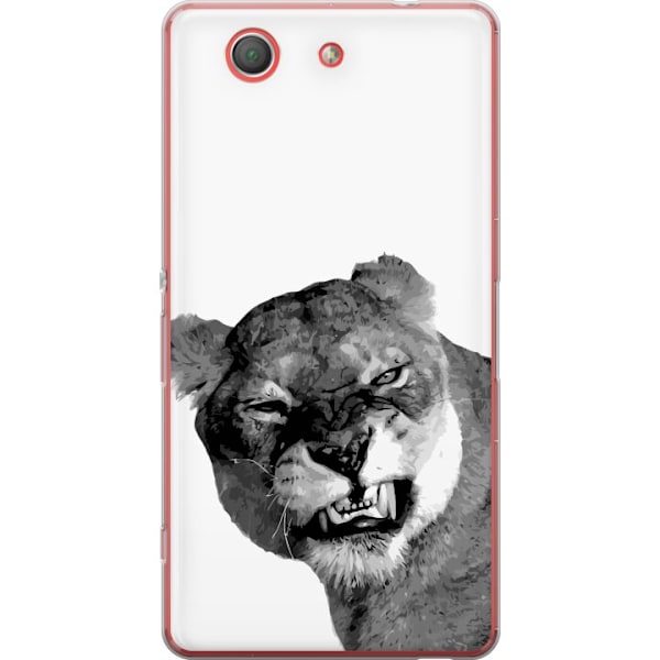 Sony Xperia Z3 Compact Genomskinligt Skal Lejon Konst Artistiskt Djurmotiv Afrikanskt Stil Djungel Känsla Grafiskt Motiv Hemdekor Djurtema